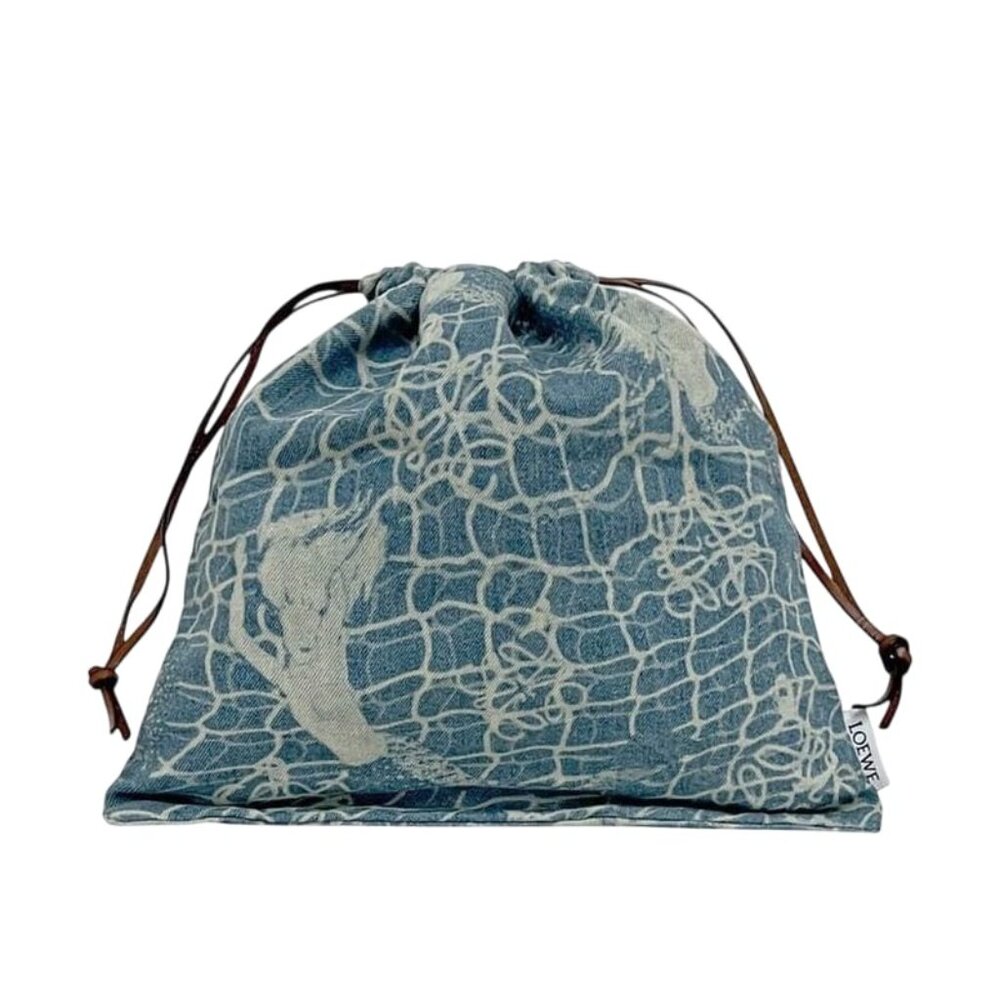 Loewe Draw String Pouch Light Blue Paurazibiza Cl… - image 1